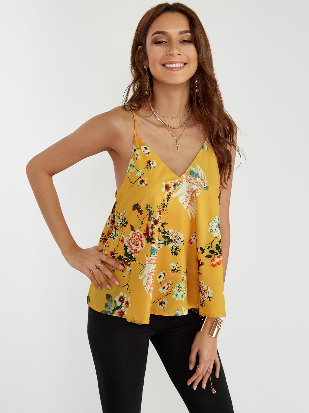 Custom Womens Floral Print Camis