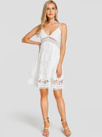 NEW FEELING Womens White Mini Dresses
