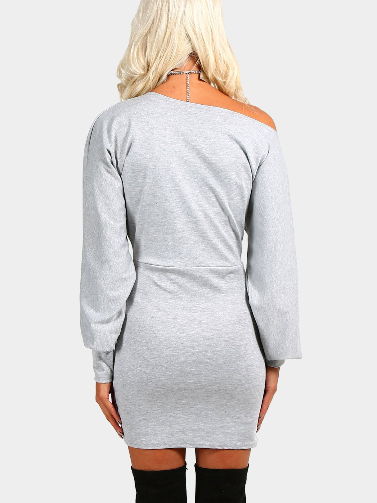 NEW FEELING Womens Grey Sexy Dresses