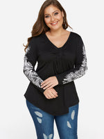 OEM Ladies Black Plus Size Tops