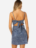 Custom Womens Floral Print Mini Dresses