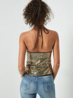 NEW FEELING Womens Gold Camis