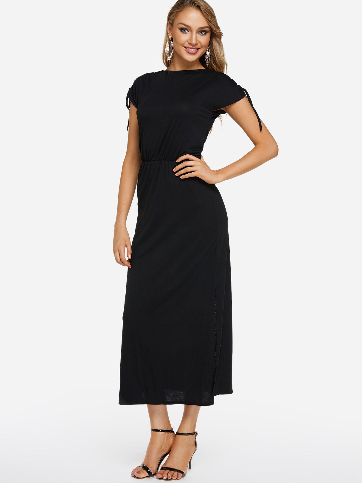 OEM Ladies Black Maxi Dresses