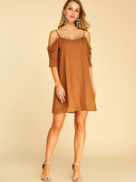 NEW FEELING Womens Coffee Casual Dresses