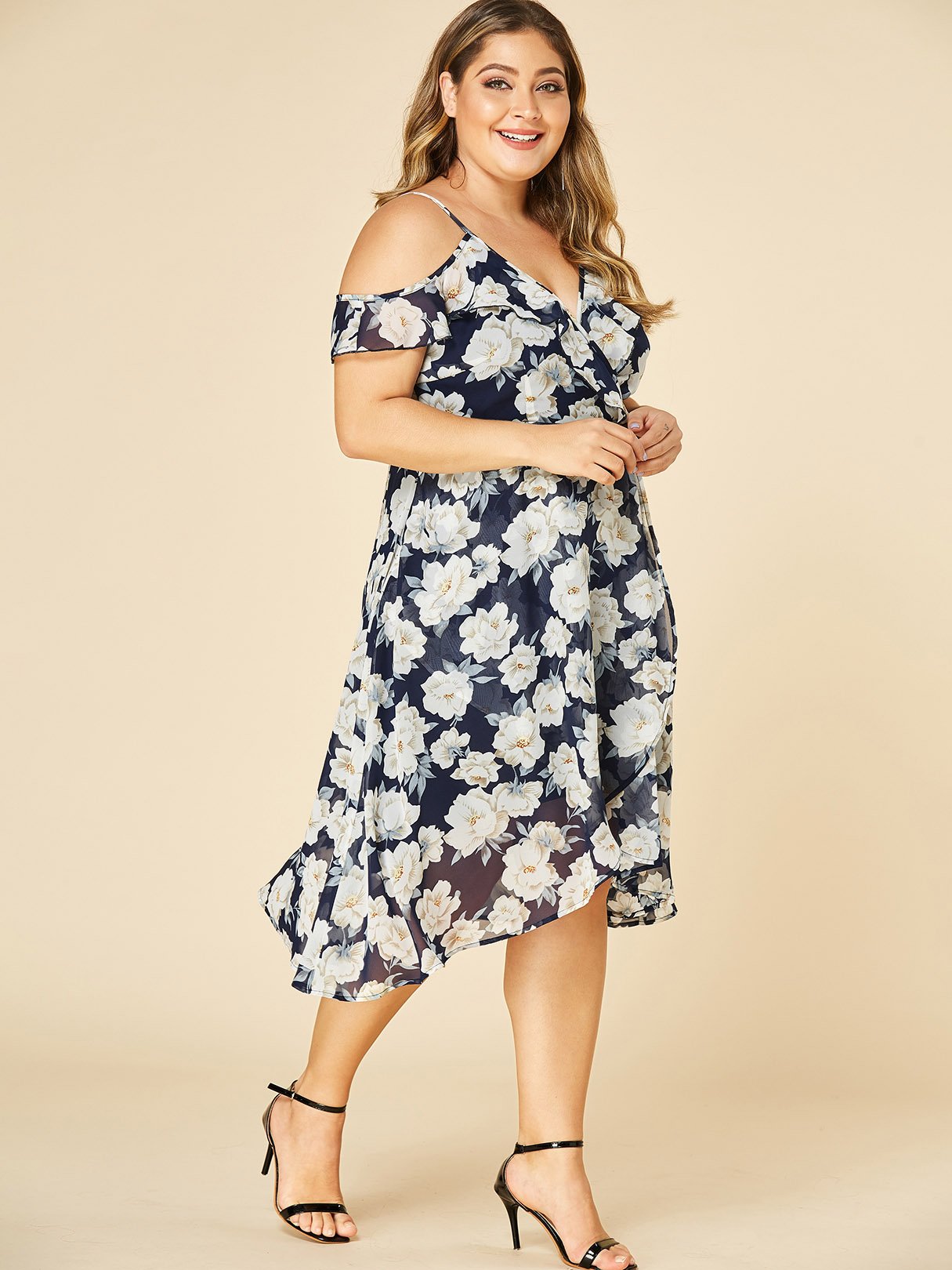 OEM Ladies Floral Plus Size Dresses