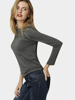 Wholesale Asymmetrical Long Sleeve Grey T-Shirts