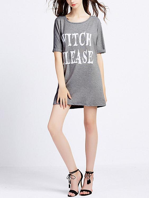 OEM Ladies Grey Mini Dresses