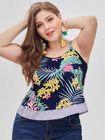 NEW FEELING Womens Navy Plus Size Tops