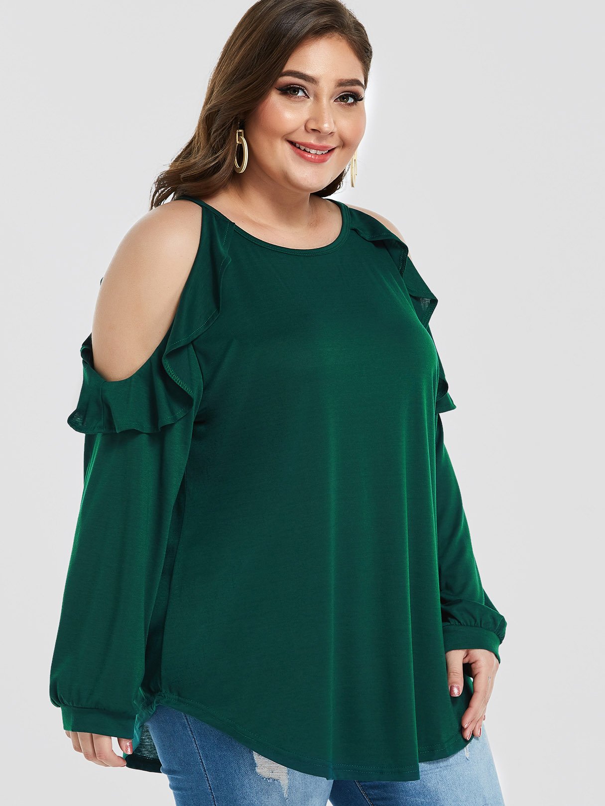 Custom Ladies Plus Size Cotton Blouses