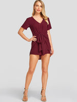 NEW FEELING Womens Wine Red Mini Dresses
