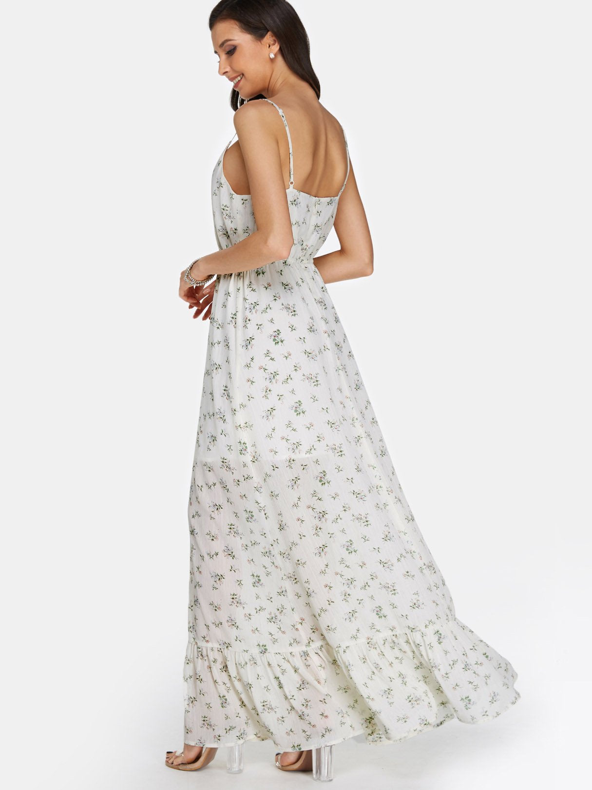 NEW FEELING Womens White Floral Dresses