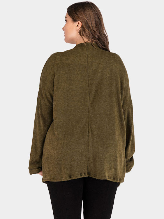 NEW FEELING Womens Army Green Plus Size Coats & Jackets