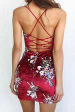 OEM Ladies Red Floral Dresses