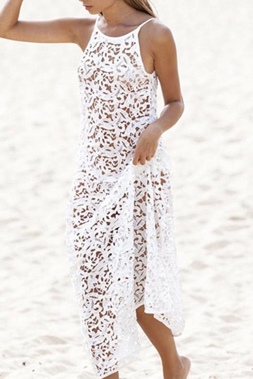 NEW FEELING Womens White Maxi Dresses