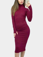 Wholesale Plain Long Sleeve Dress