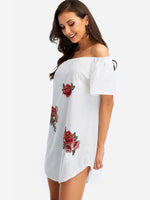 OEM Ladies White Mini Dresses