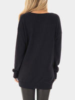 NEW FEELING Womens Black T-Shirts