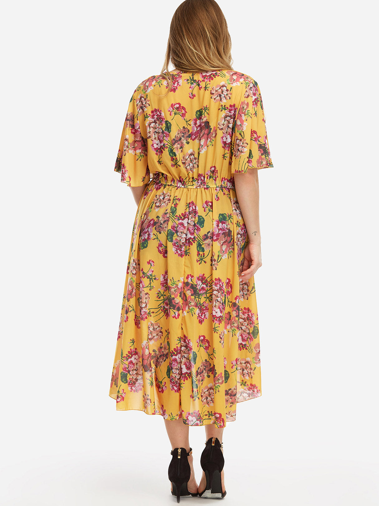 NEW FEELING Womens Yellow Plus Size Tops
