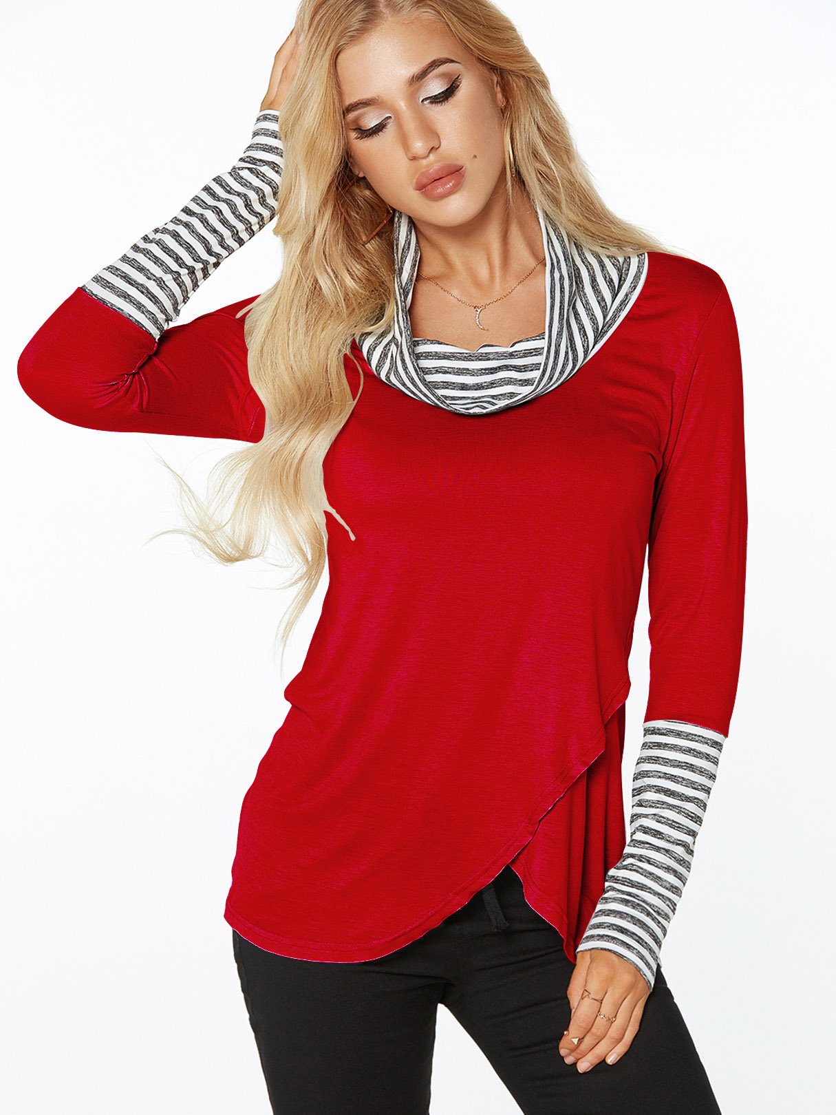 Ladies Long Black Top