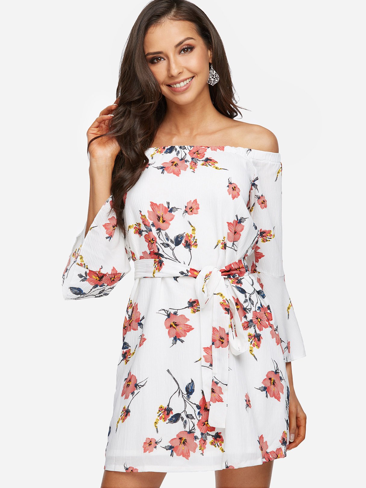 ODM Ladies 3/4 Sleeve Mini Dress