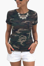 Wholesale Crew Neck Round Neck Camouflage Short Sleeve T-Shirts