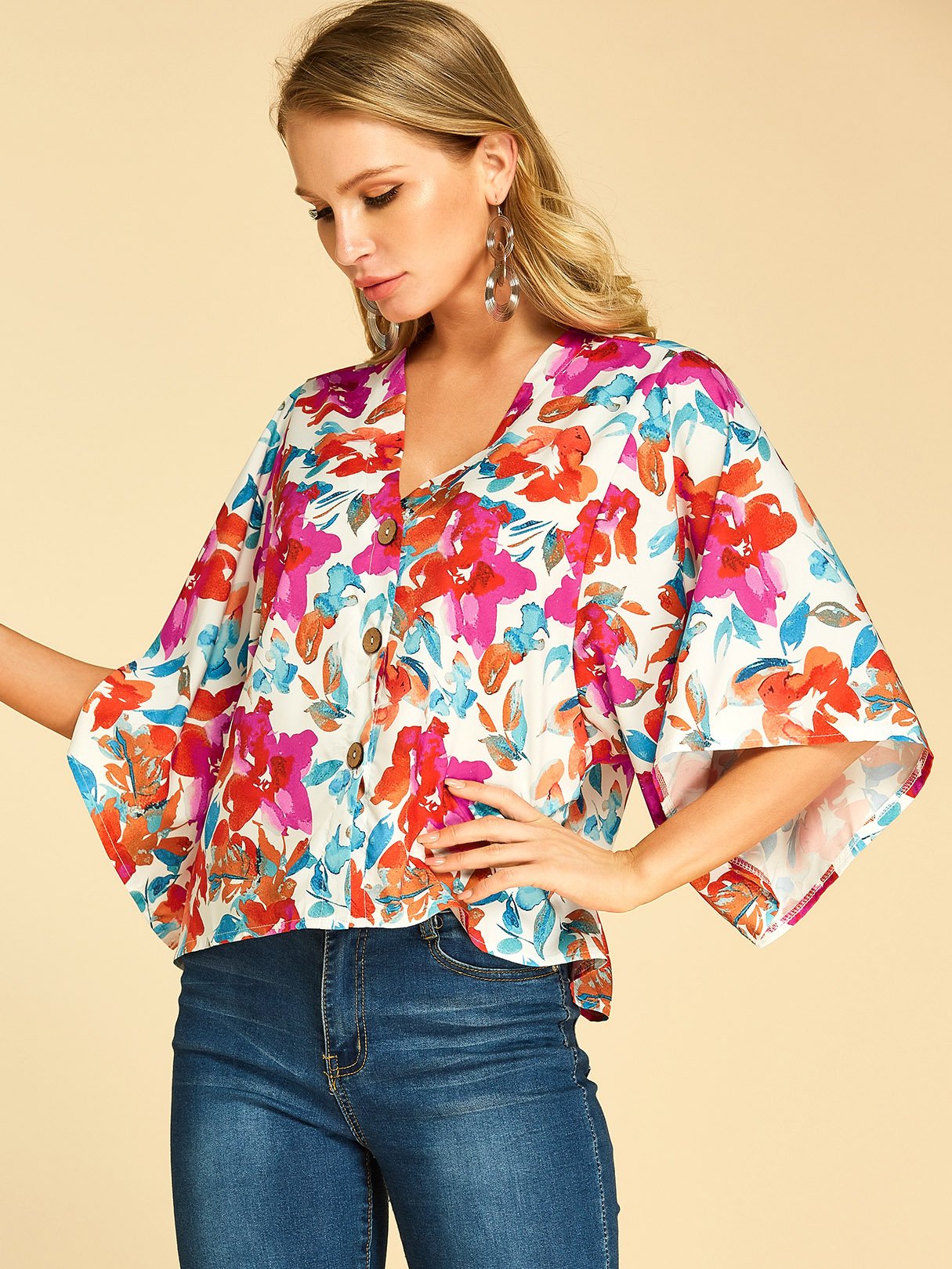 OEM Ladies Rose Blouses