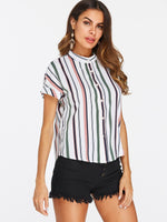OEM Ladies Striped Blouses