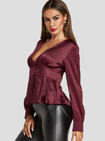 OEM Ladies Burgundy Blouses