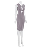 OEM Ladies Grey Midi Dresses