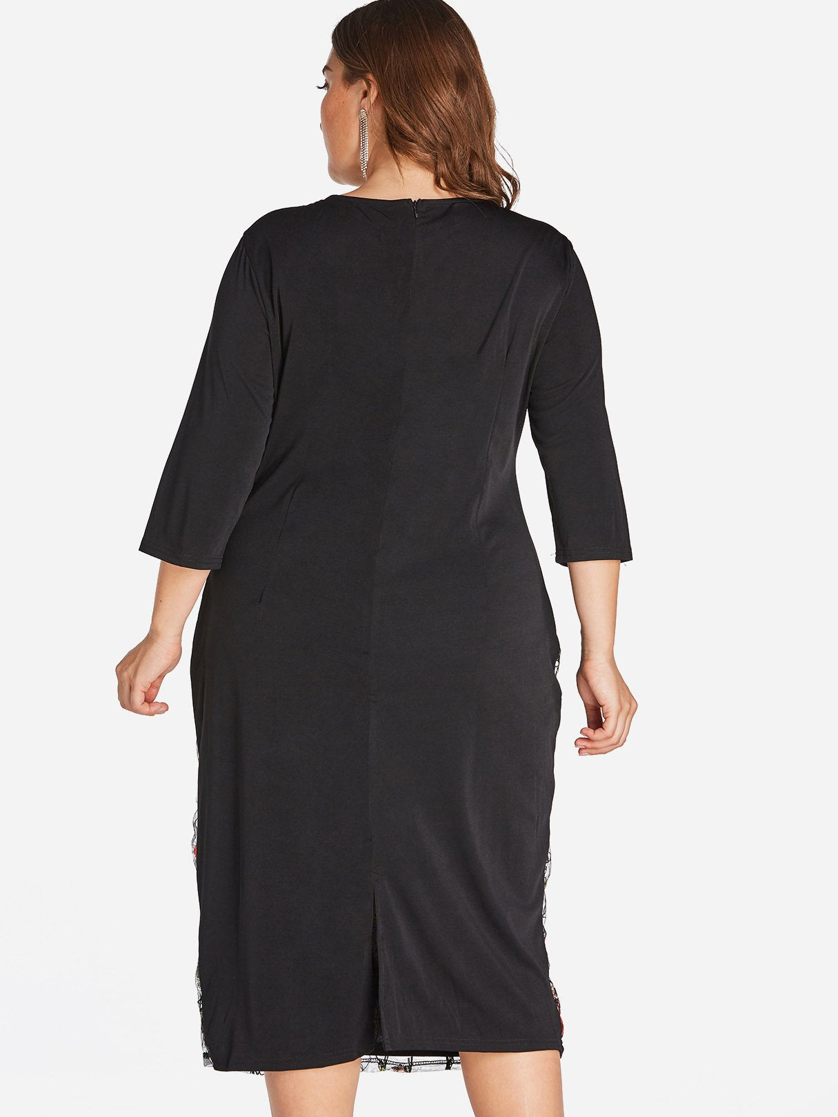 NEW FEELING Womens Black Plus Size Dresses