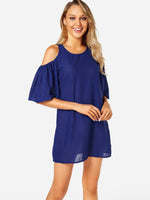 OEM Ladies Blue Casual Dresses