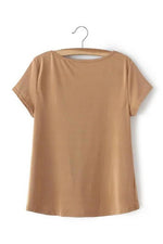 NEW FEELING Womens Khaki T-Shirts