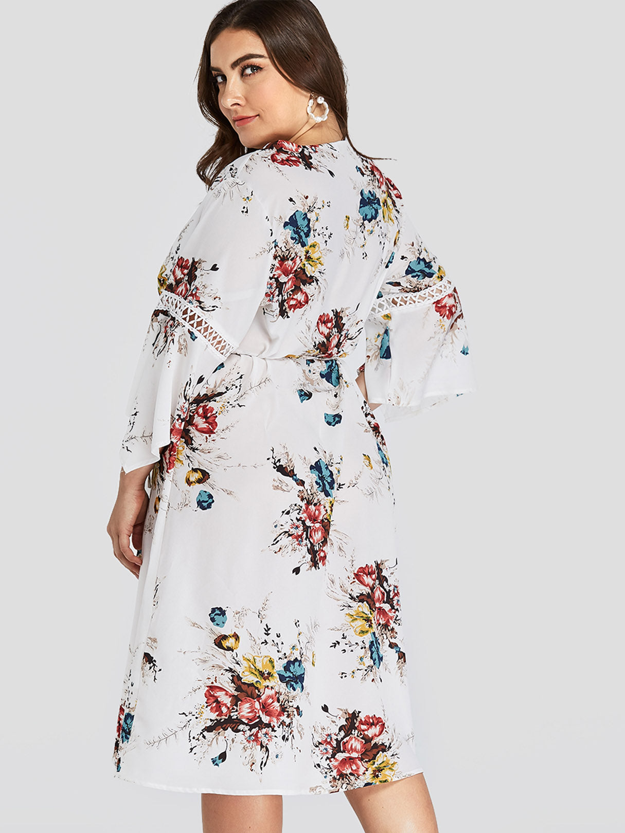 NEW FEELING Womens White Plus Size Dresses