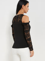 NEW FEELING Womens Black T-Shirts