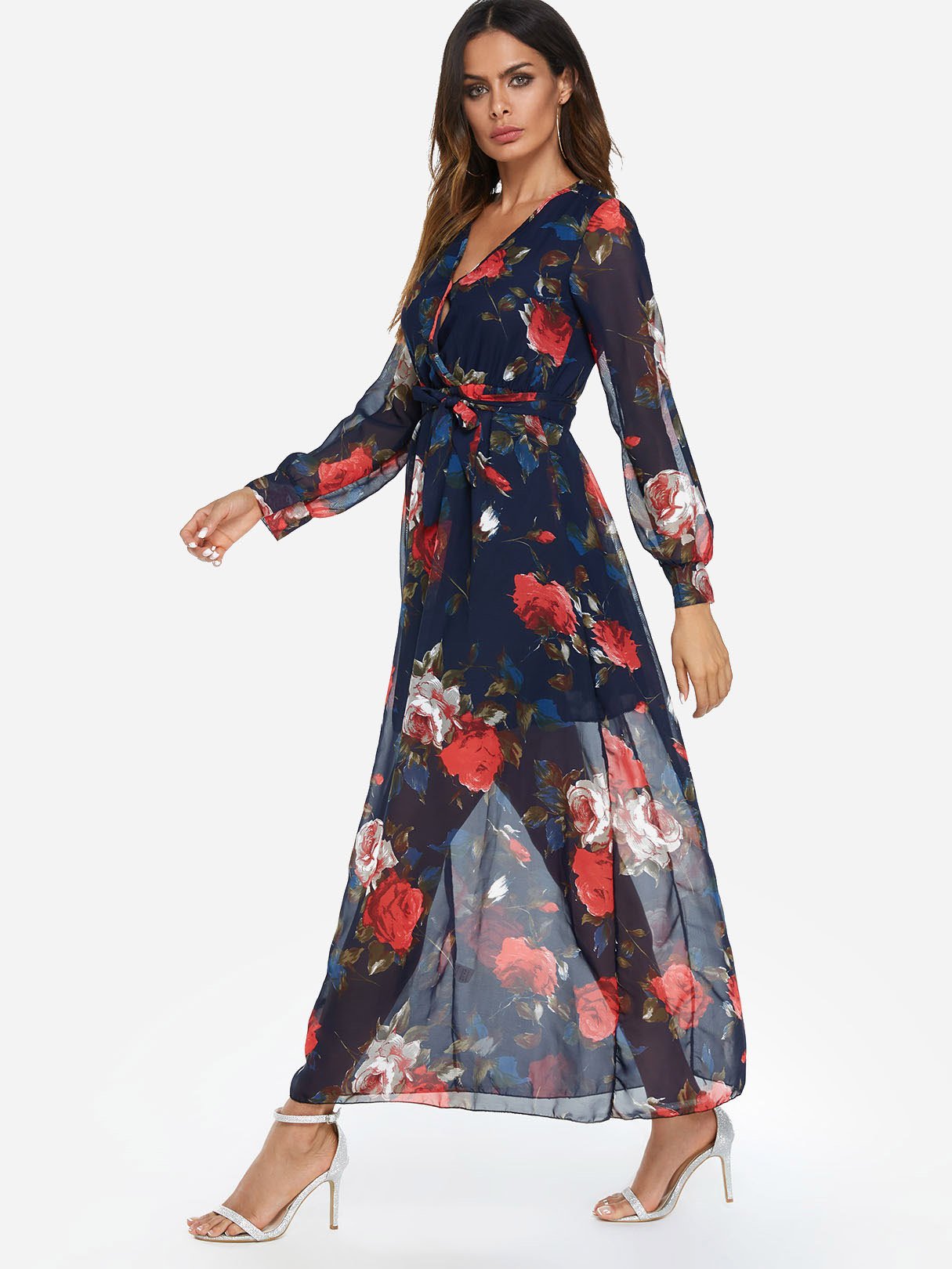 ODM Ladies Long Sleeve Maxi Dress