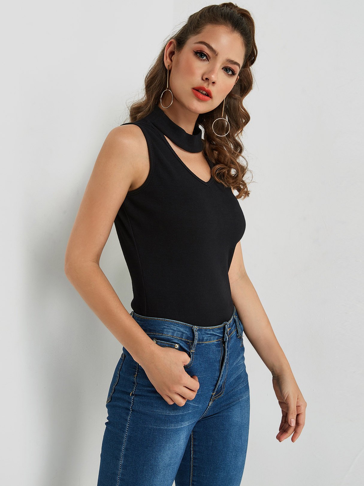 OEM Ladies Black Camis