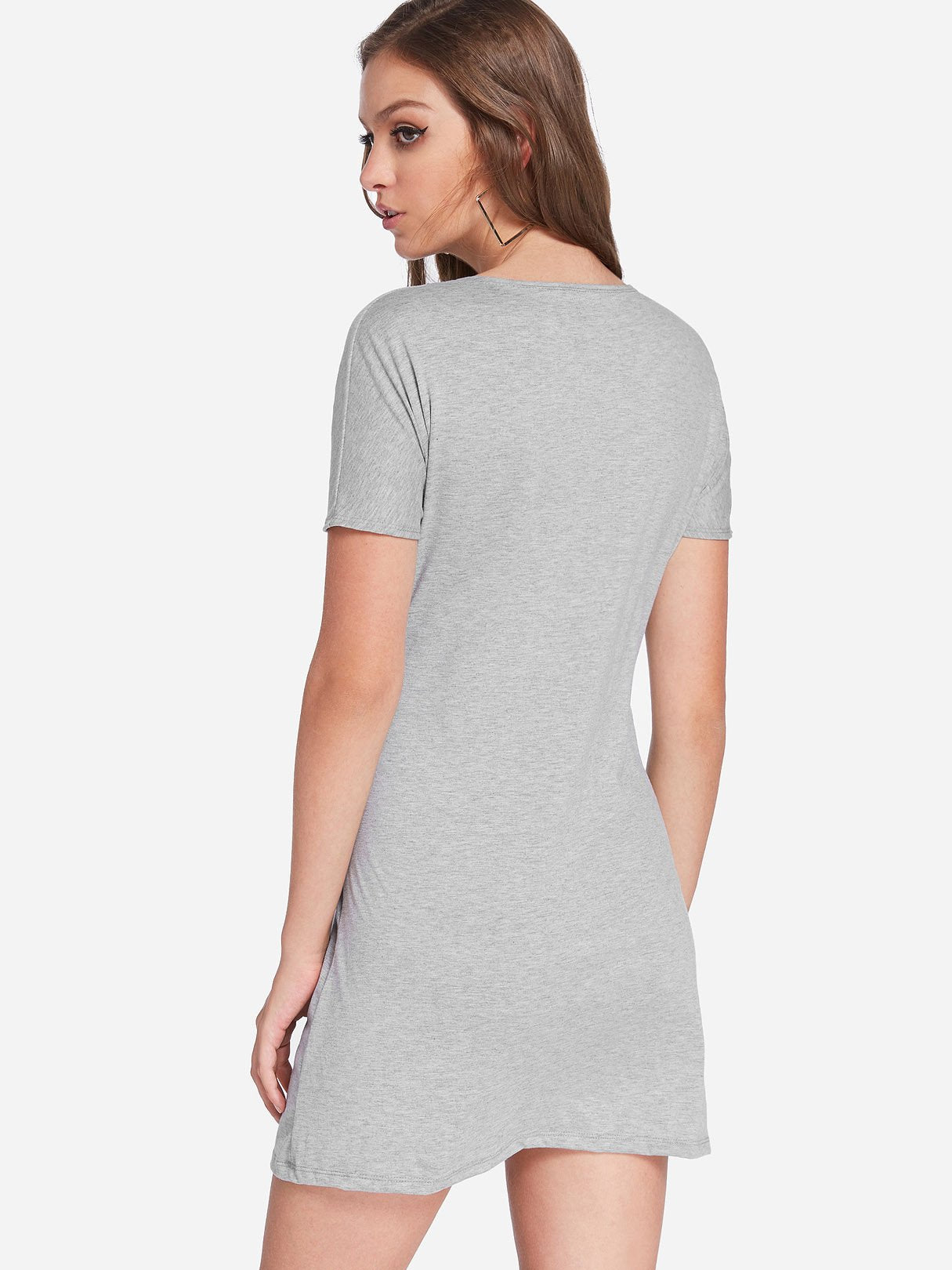 NEW FEELING Womens Grey Casual Dresses