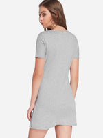 NEW FEELING Womens Grey Casual Dresses