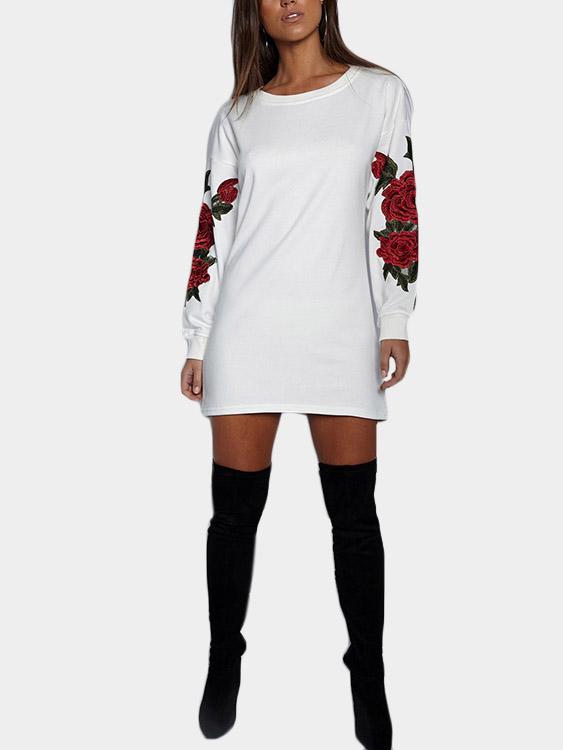 NEW FEELING Womens White Shirt Dresses