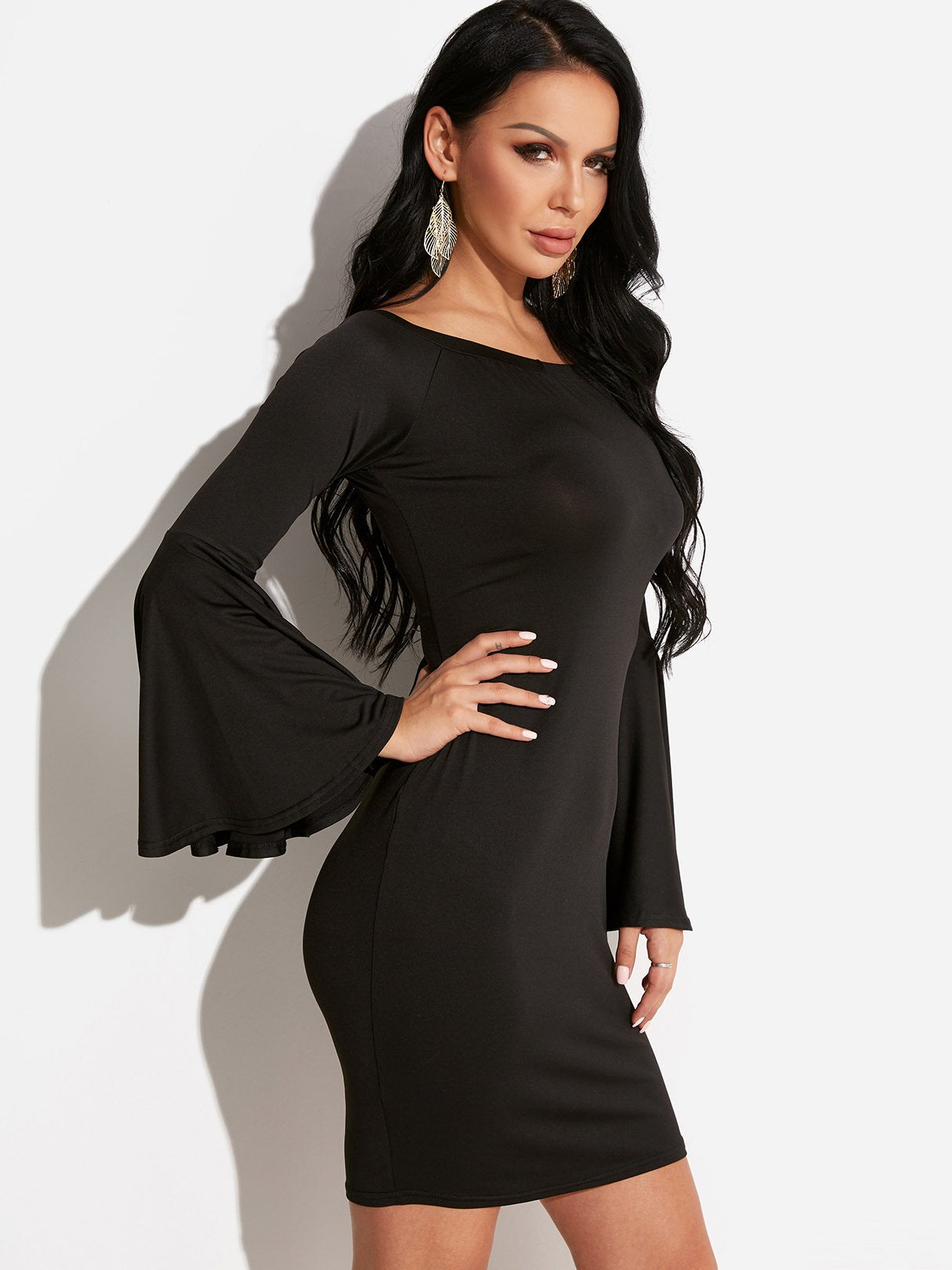 OEM Ladies Black Off The Shoulder Dresses