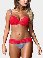 NEW FEELING Womens Red Bikinis