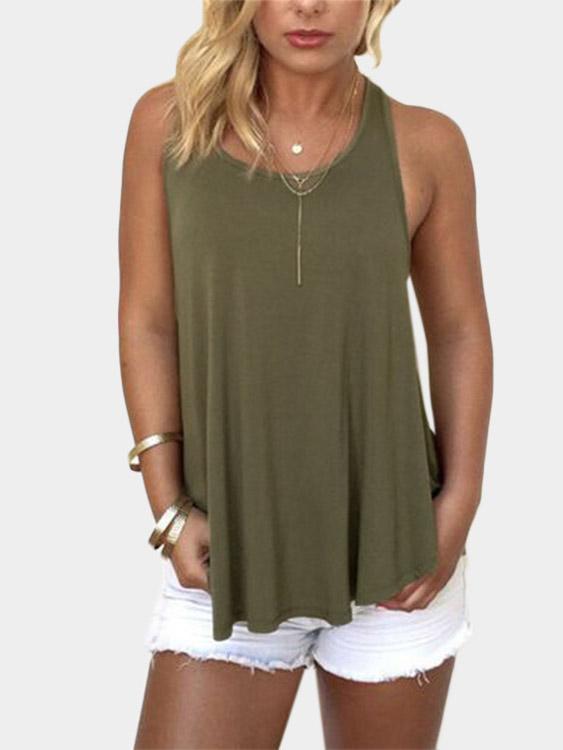 NEW FEELING Womens Army Green Camis