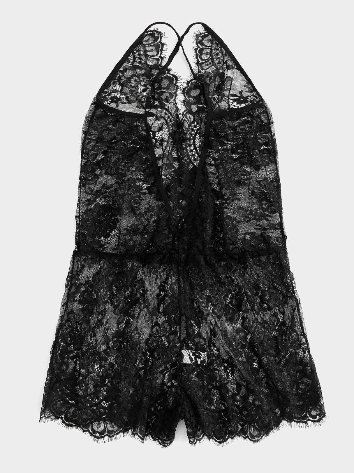 Wholesale Plus Size Deep V-Neck Lace Bodysuit