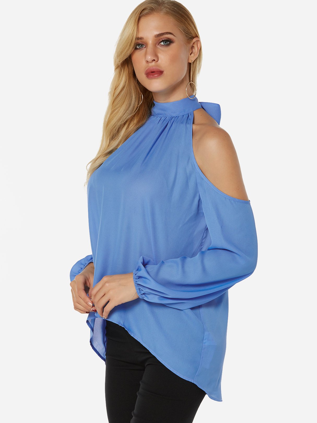 OEM Ladies Blue Blouses