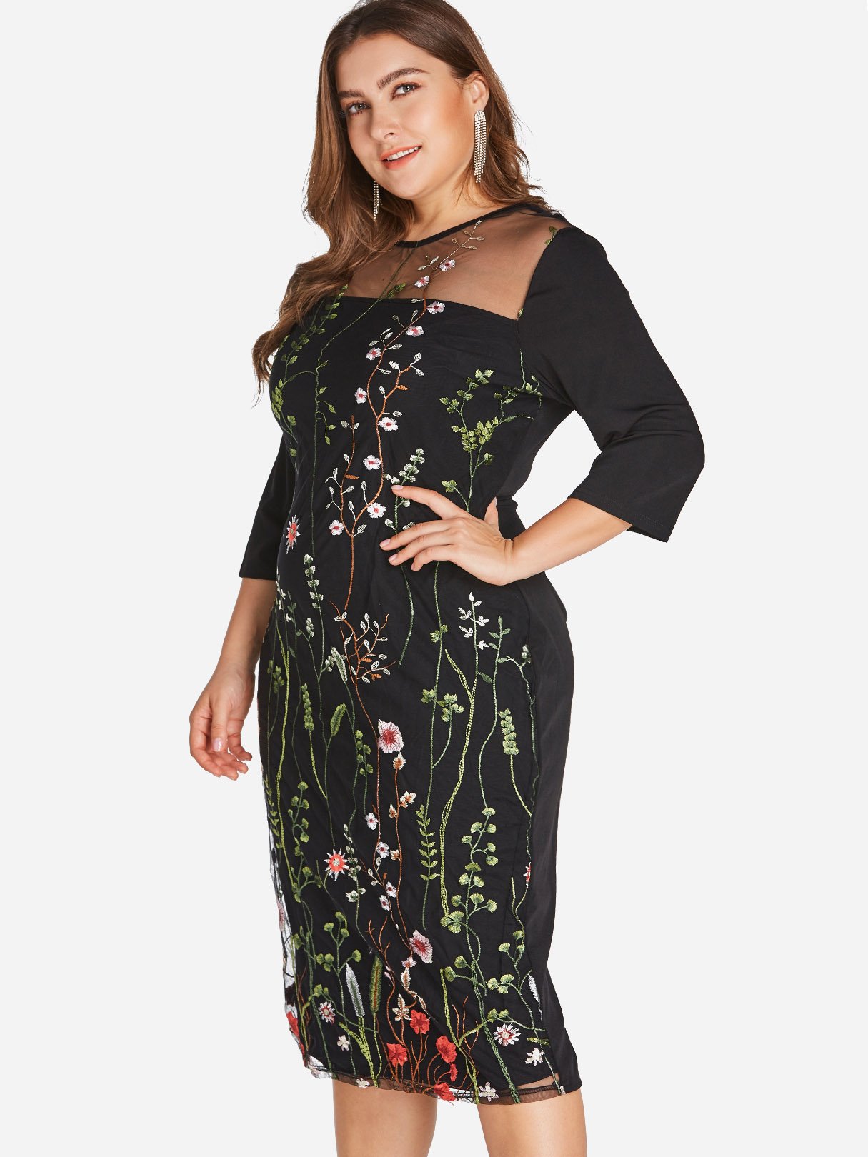 OEM Ladies Black Plus Size Dresses