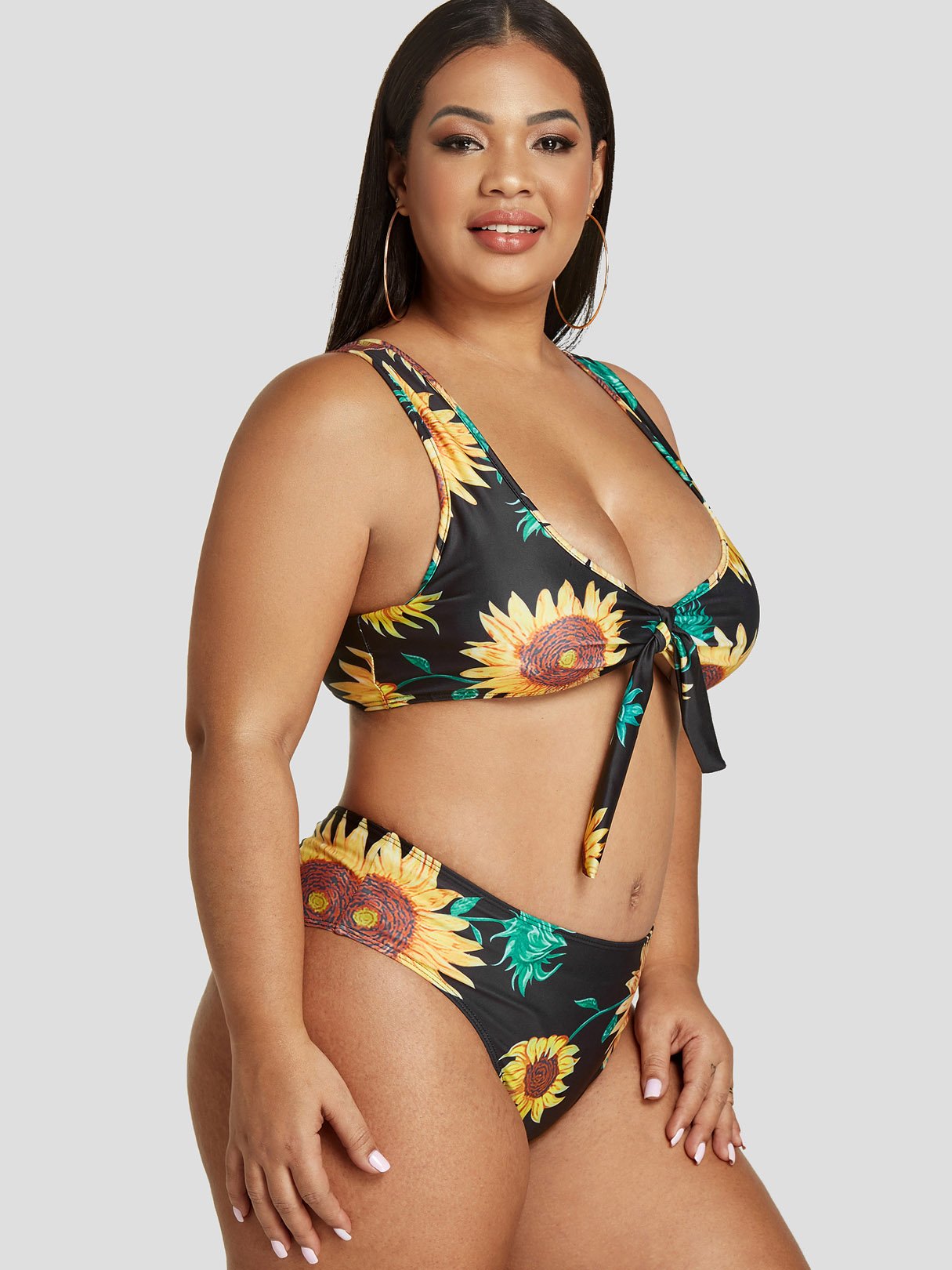 OEM Ladies Black Plus Size Swimwear