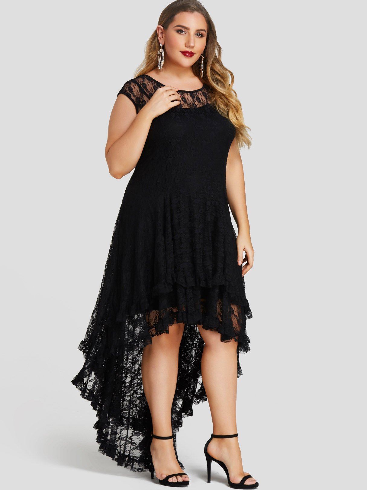 NEW FEELING Womens Black Plus Size Dresses