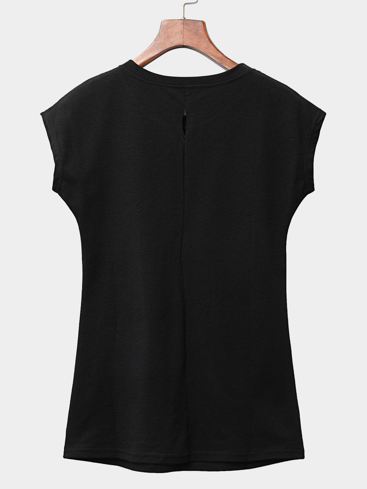 NEW FEELING Womens Black T-Shirts