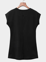 NEW FEELING Womens Black T-Shirts