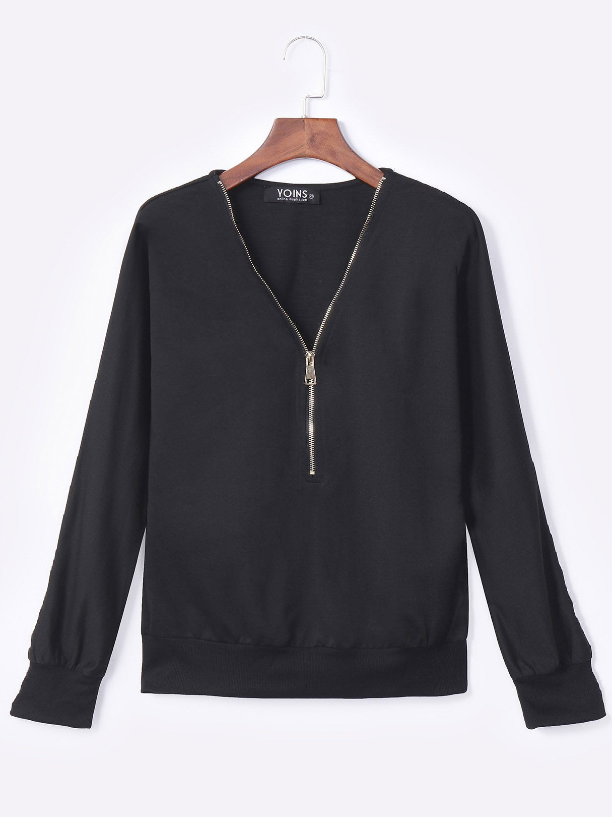 NEW FEELING Womens Black T-Shirts